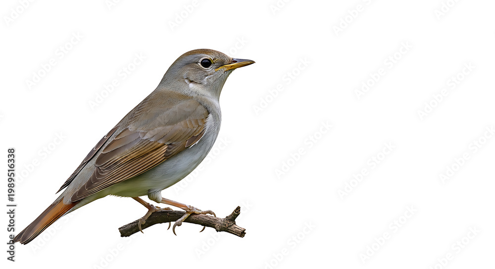 Fototapeta premium A small bird perched on a branch