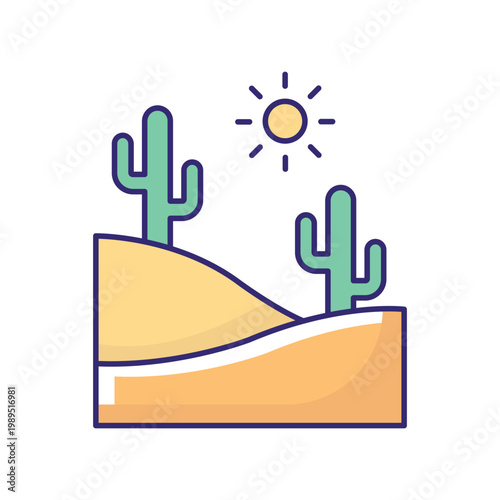 Cactus Vector icon which can easily modify or edit