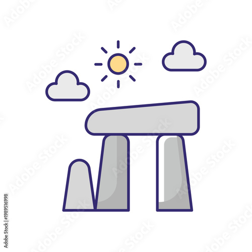 Stonehenge Vector icon which can easily modify or edit