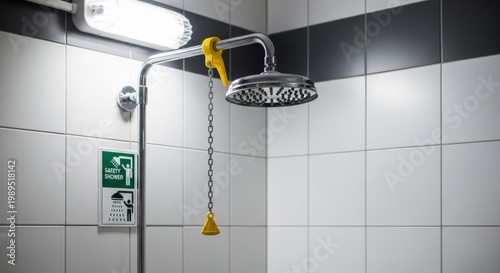 Industrial Safety Shower With Pull Chain Ready