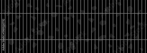 Horizontal black BBQ grill mesh texture with charcoal spots. BBQ barbecue grid texture on dark background. Grill grate mesh pattern with charcoal pieces.
