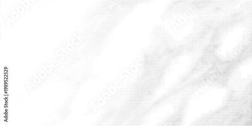 Grunge halftone gradient background. Faded grit noise texture. White and black sand wallpaper. Retro pixelated backdrop. Anime or manga style comic overlay