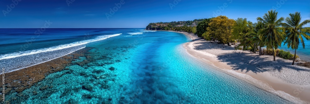 Obraz premium Stunning Beach Scenery with Clear Blue Waters
