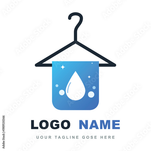 Laundry and Dry Cleaning Logo Template Vector