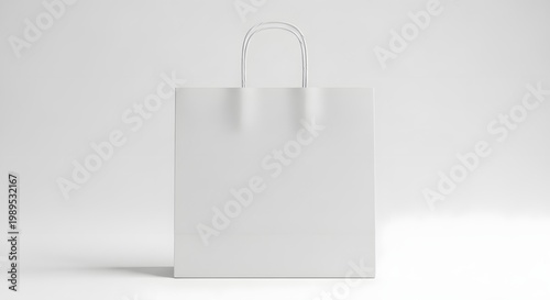 Clean paper bag mockup realistic presentation for branding design projects