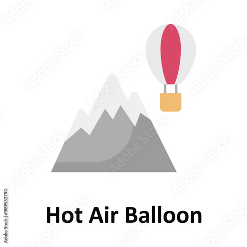 Hot Air Balloon Vector icon which can easily modify or edit