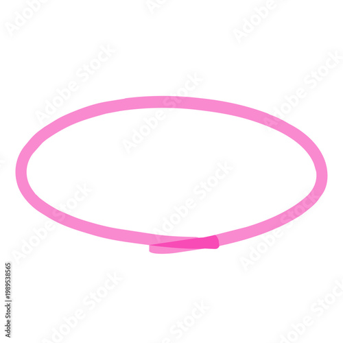 蛍光マーカーペンの丸つけ素材