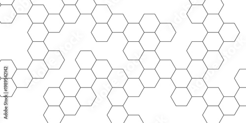 Abstract background black, grey hexagon stock line background. Abstract artistic of geometric background. Abstract background with lines. Modern simple style hexagonal graphic concept. Background.