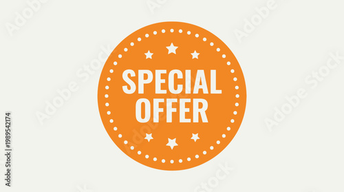 Special offer discount label icon.