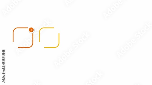 animated video of business infographics white shape with multi color label 5 and 10 steps for workflow, presentation, 4k animation