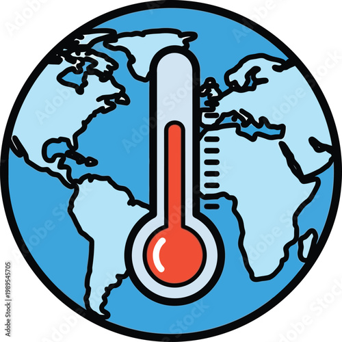 thermometer and earth