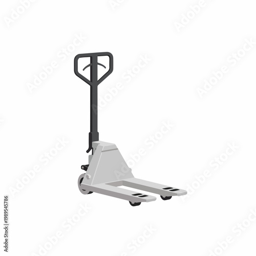 Hand truck or pallet jack on white background for lifting heavy loads