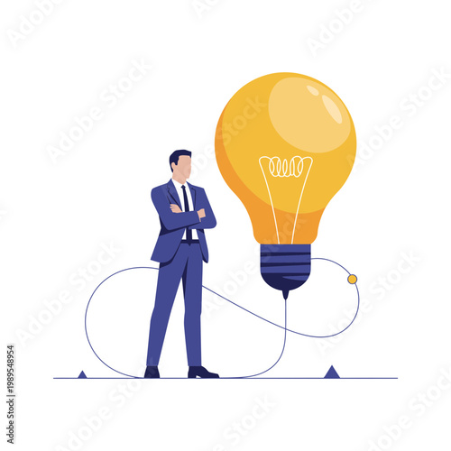 Business idea concept illustration creative corporate solution design