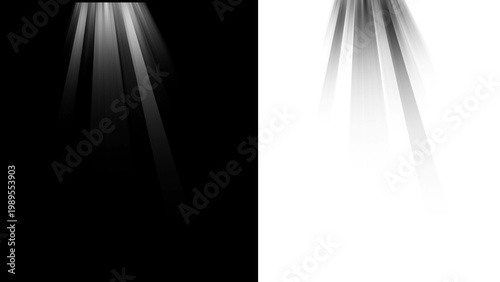 Cuadro en lienzo High contrast light rays streaming downward creating dramatic illumination effec