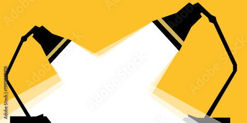 Cartoon night table, office desktop lamp. Comic brain electric lamp idea. FAQ business concept. Fun vector light bulb icon or sign ideas. Brilliant lightbulb education or invention pictogram banner.