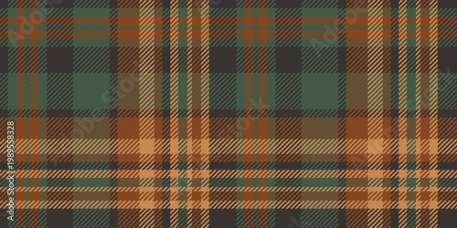 Heritage Rust and Sage Green Tartan Plaid Seamless Pattern for Fall Season Design