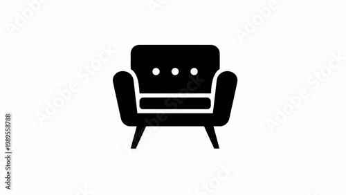 Elegant armchair symbol a minimalist graphic illustration for modern home interior decor and comfortable furniture design