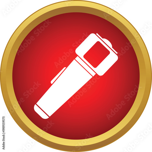 White flashlight icon representing portable light source or emergency equipment
