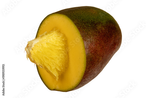 Fresh tropical mango cut op...
