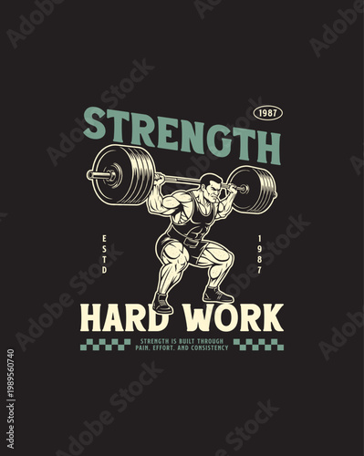 Strongman lifting heavy barbell with intense focus and determina