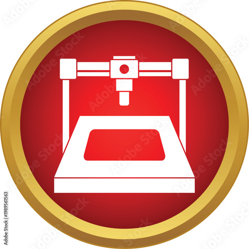 3d printer symbol for modern manufacturing and additive production