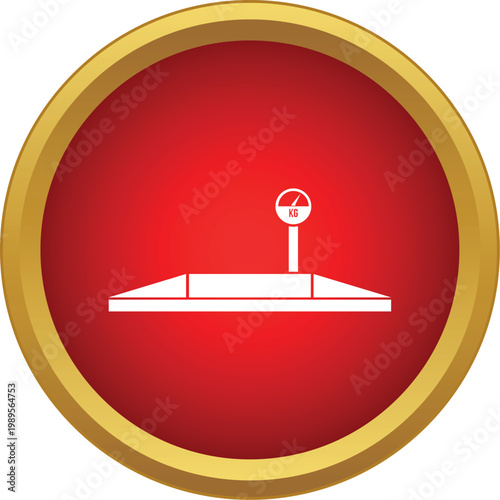 Truck scale or weighbridge icon displaying weight in kilograms