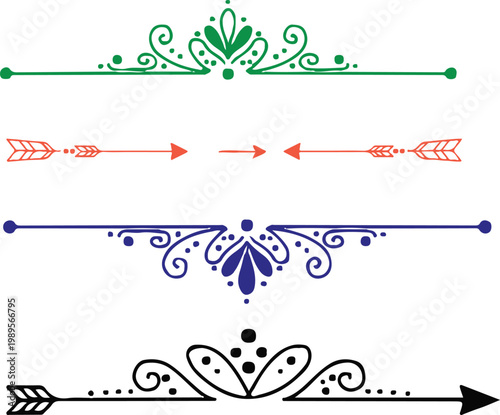 Elegant ornamental dividers a collection of decorative flourishes and separators for design projects