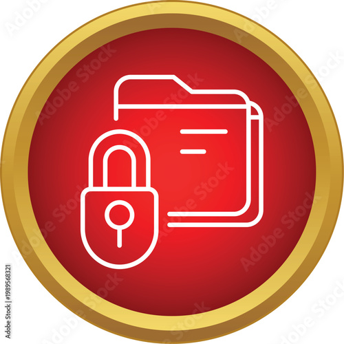 Folder icon with a padlock representing confidential file security