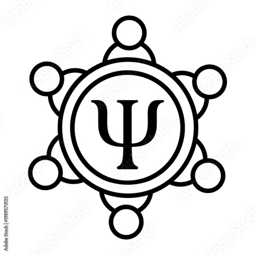 Psychology icon vector. Psychologist Illustration sign. Group therapy symbol or logo.