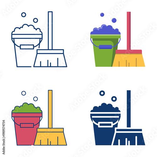 House cleaning icon set