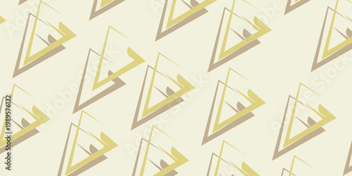 Seamless pattern with abstract geometric tiles ornament of triangles and polygons. Flat monochrome modern vector background.