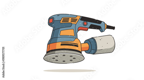 Vector Pinocut A detailed illustration of a power sander, perfect for woodworking and DIY projects.