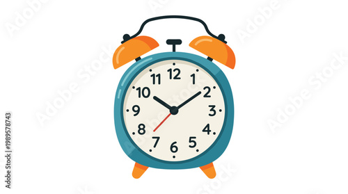 Vector Pinocut A colorful, classic alarm clock indicating the time.