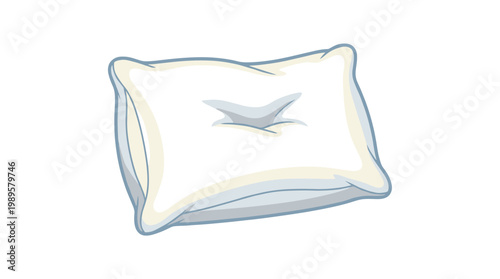 Vector Pinocut A soft, fluffy white pillow, perfect for a peaceful night's sleep.