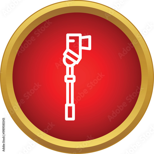 Selfie stick outline icon for mobile photography and vlogging