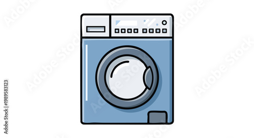 Modern Front Loading Washing Machine in a Fresh Laundry Setting