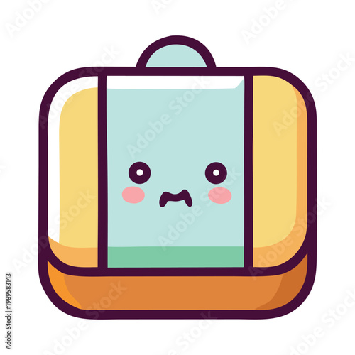 Cute Kawaii Everyday Objects and Technology Emoji Sticker Set Featuring Happy Minimalist Icons for Creative Digital Designs