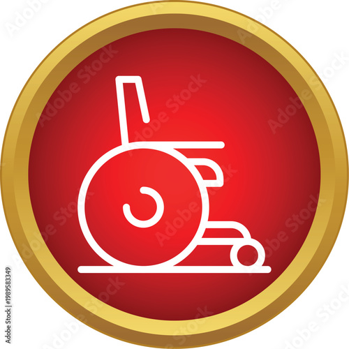 Wheelchair symbol representing accessibility and medical care