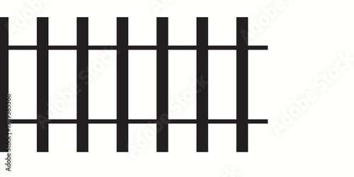 fence, picket wood outline, silhouette fence panel, wooden fence clip art