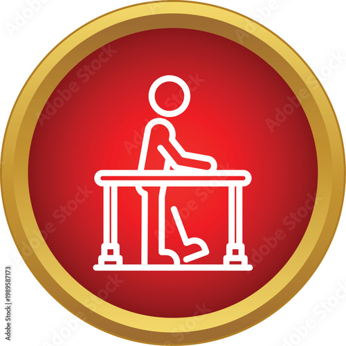 Person training with parallel bars during recovery from injury or illness