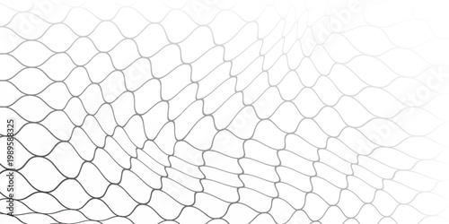 Curved net pattern. Seamless design for sportswear or equipment like soccer goals, volleyball nets, basketball hoops, hockey nets, and athletic gear