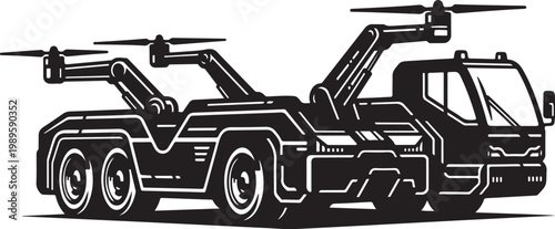 Tow truck, wrecker vehicle, car recovery truck, heavy duty transport