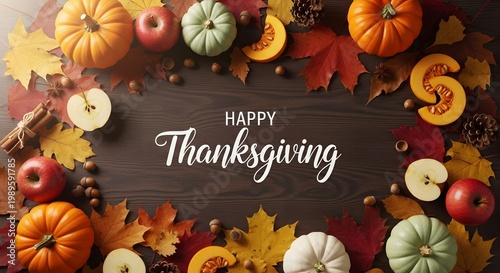 Autumn harvest bounty surrounds a warm Thanksgiving gathering showcasing family lifestyle and seasonal food marketing