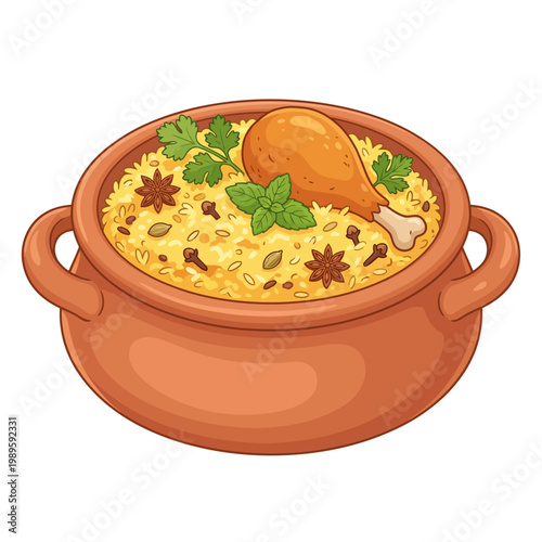 Chicken Biryani in Clay Pot