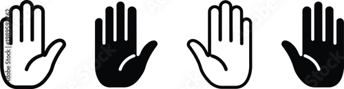 five stages of hand washing hygiene process flat design vector illustration