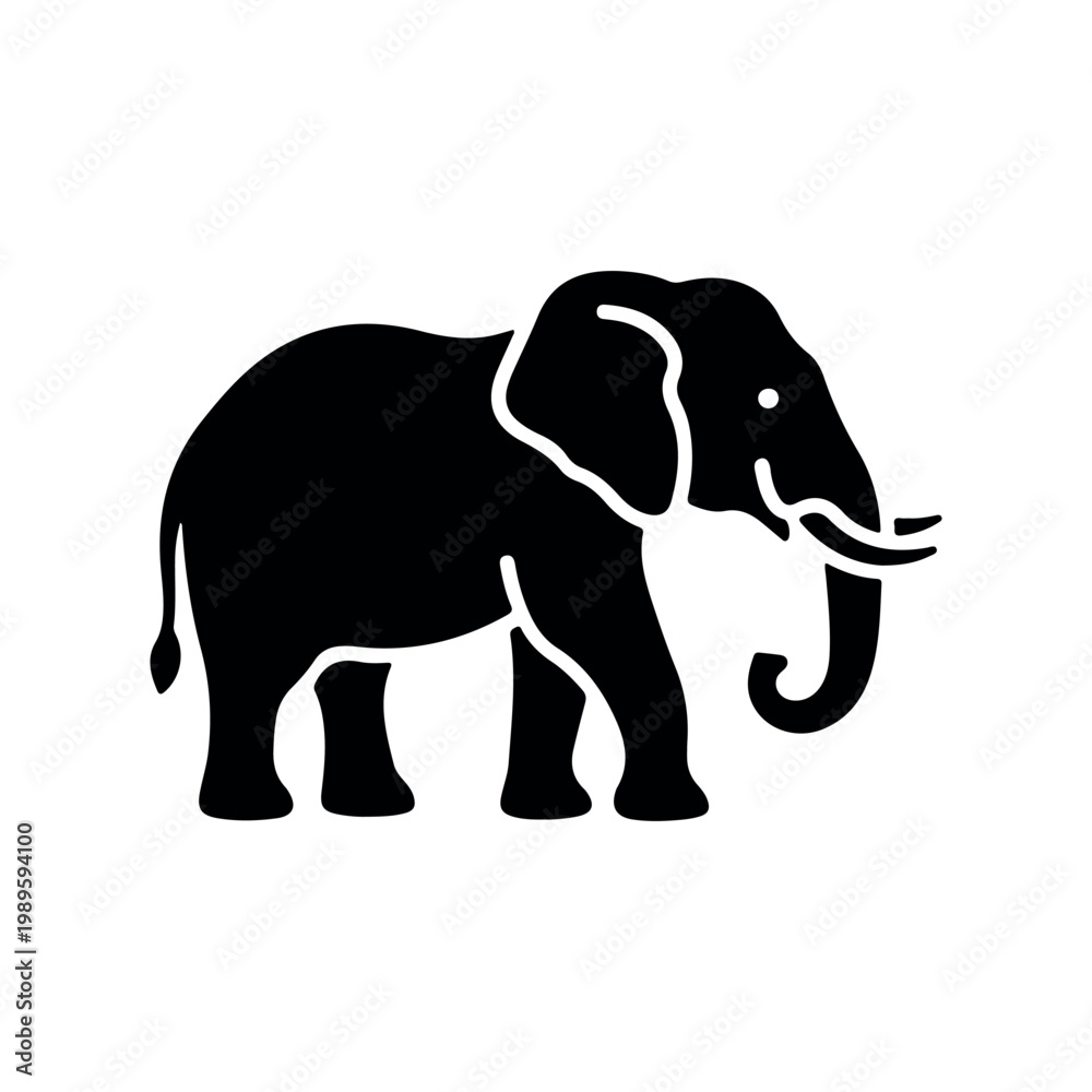 Obraz premium Elephant Icon for Wildlife and Animal Design