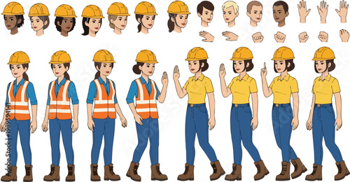 Construction Worker Cartoon Characters 1.
