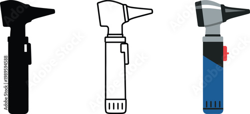 set of three modern electric shavers in flat design vector illustration