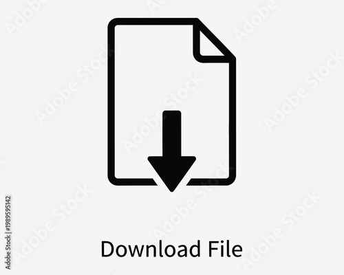 Download file icon a simple representation of data transfer