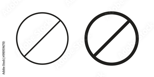 Forbidden icon collection vector illustrations, Vector pictogram